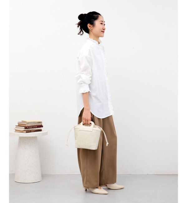  「スタンドネックフリルブラウス」|シャツ・ブラウス|