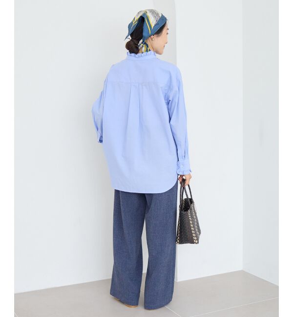  「スタンドネックフリルブラウス」|シャツ・ブラウス|