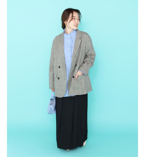  「スタンドネックフリルブラウス」|シャツ・ブラウス|