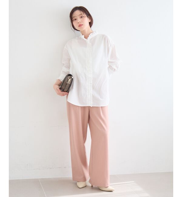  「スタンドネックフリルブラウス」|シャツ・ブラウス|