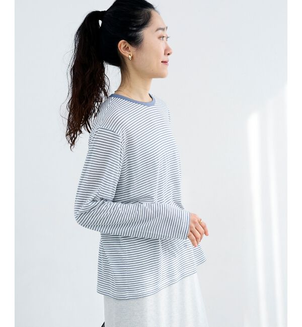  「シアーボーダーカットソー」|Tシャツ・カットソー|