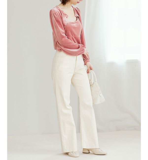 MAJESTICLEGON「美脚フレアデニムパンツ」|デニム|