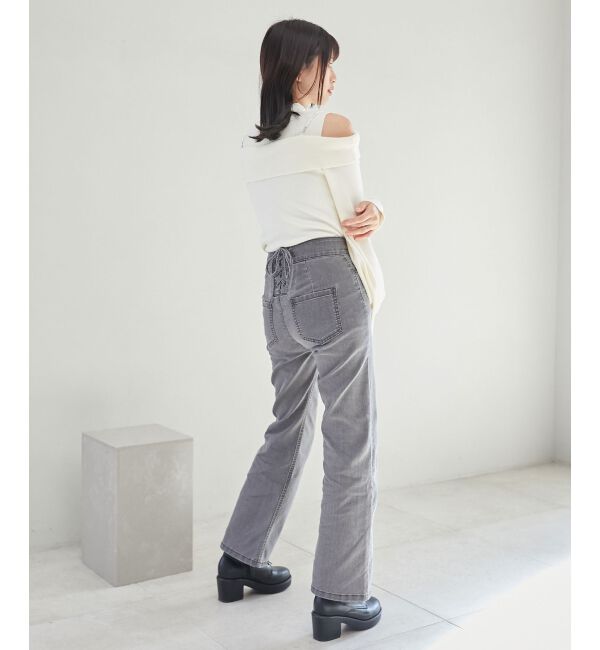 MAJESTICLEGON「美脚フレアデニムパンツ」|デニム|