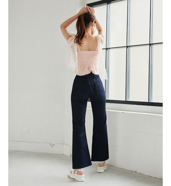 MAJESTICLEGON「美脚フレアデニムパンツ」|デニム|