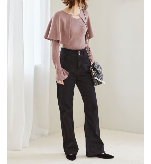 MAJESTICLEGON「美脚フレアデニムパンツ」|デニム|