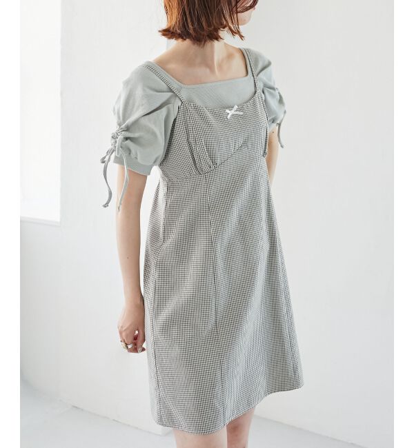 MAJESTICLEGON「フロントリボンミニキャミワンピース」|ワンピース|