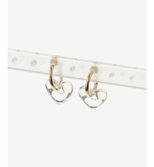 MAJESTICLEGON「ハート&times;クリアイヤリング」|イヤリング|