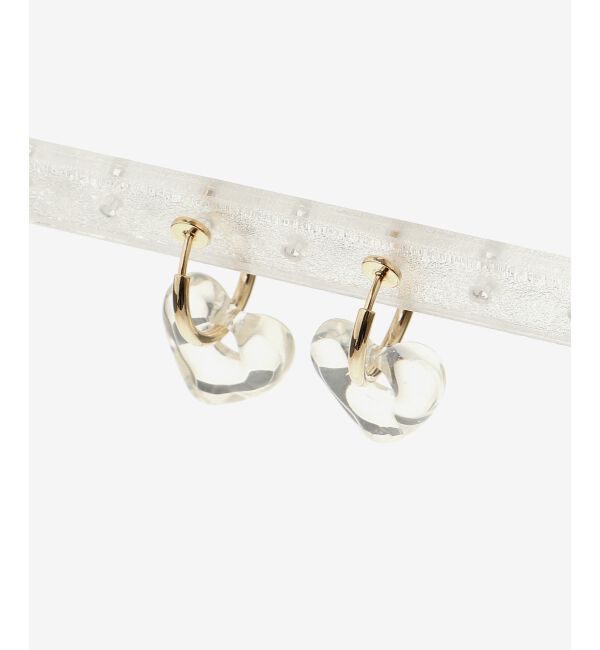 MAJESTICLEGON「ハート&times;クリアイヤリング」|イヤリング|