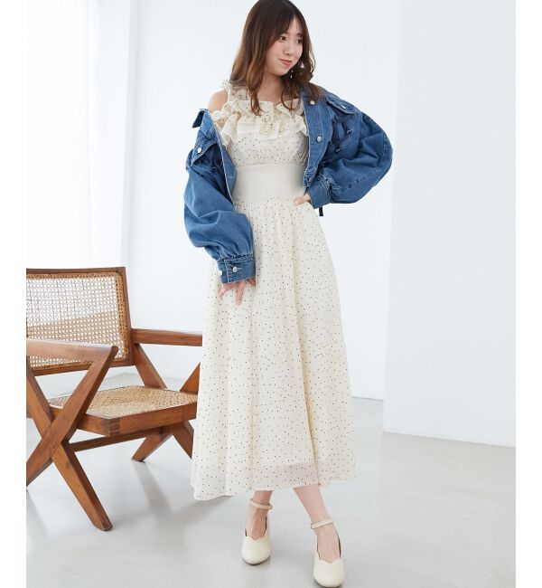 MAJESTICLEGON「ミルフィーユフリルコルセットワンピ」|ワンピース|