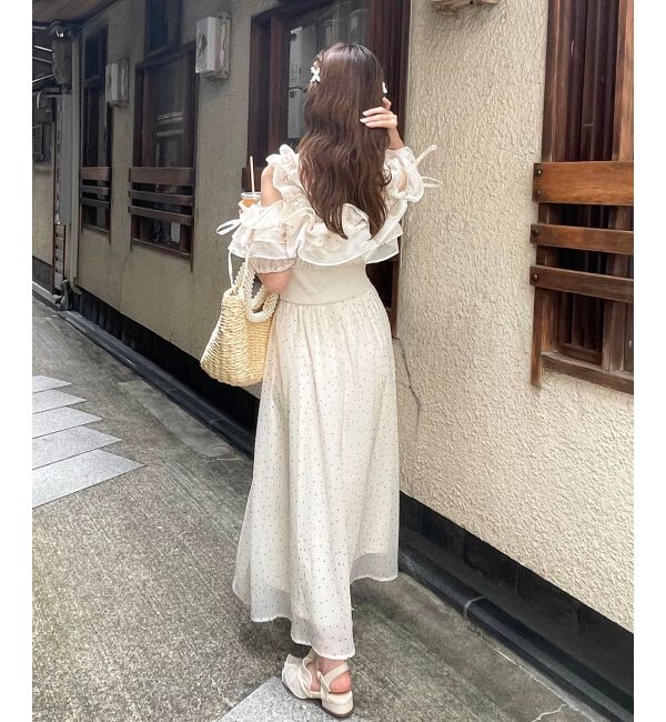 MAJESTICLEGON「ミルフィーユフリルコルセットワンピ」|ワンピース|