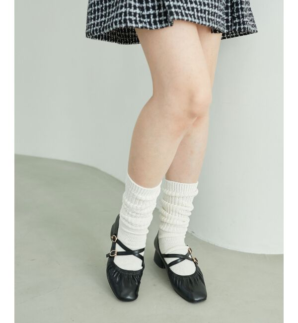 MAJESTICLEGON「レディギャザーストラップパンプス」|パンプス|