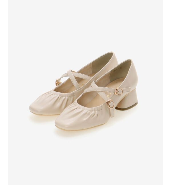 MAJESTICLEGON「レディギャザーストラップパンプス」|パンプス|