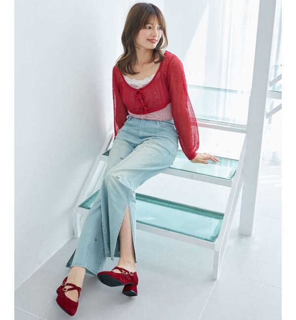 MAJESTICLEGON「レディギャザーストラップパンプス」|パンプス|