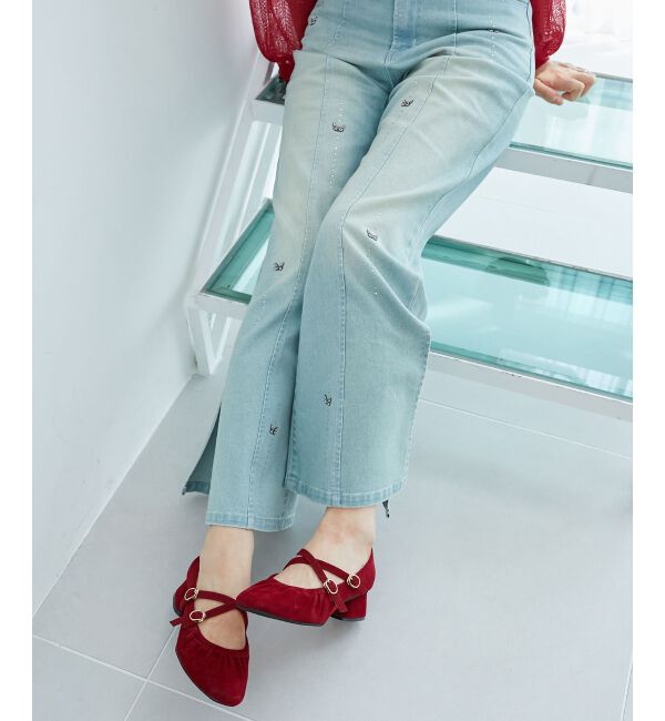 MAJESTICLEGON「レディギャザーストラップパンプス」|パンプス|