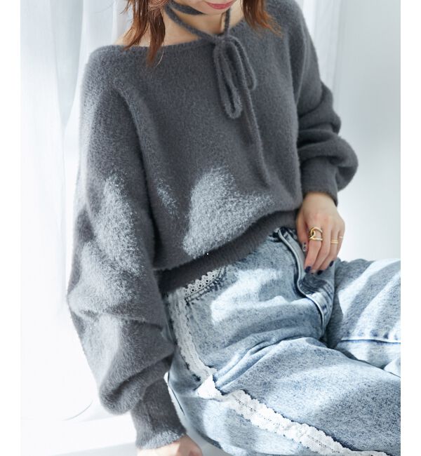 MAJESTICLEGON「&infin;チョーカーセットシャギーニット」|ニット・セーター|