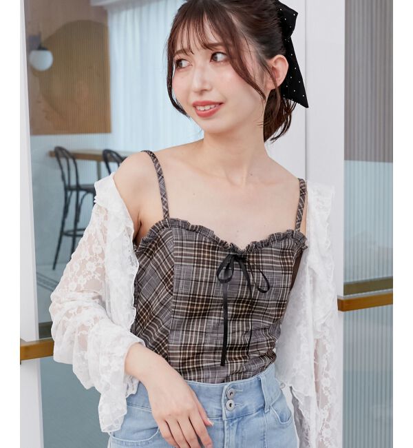  「フリルキャミ&times;トップスセット」|Tシャツ・カットソー|