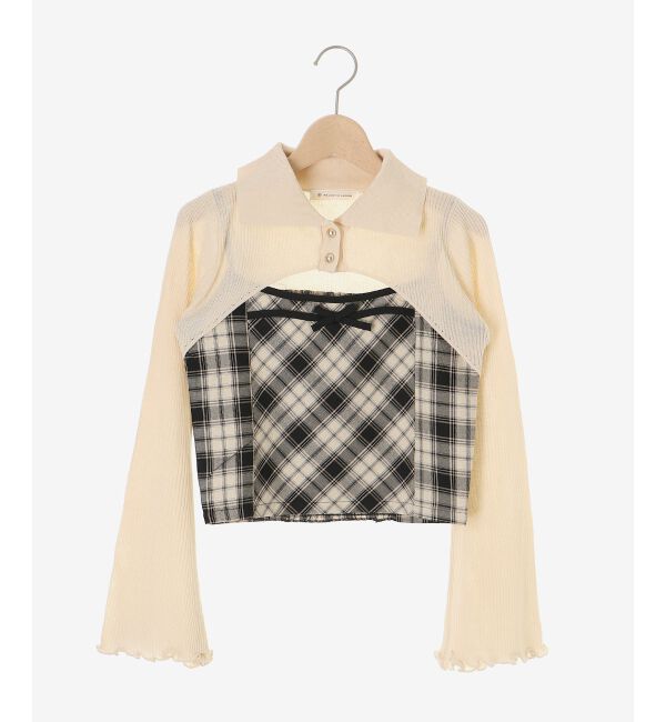  「バイカラーキャミ＆ショートボレロセット」|ニット・セーター|