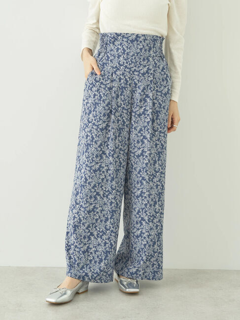 earth music&ecology「隠れウサギ柄パンツ」|その他|ネイビー