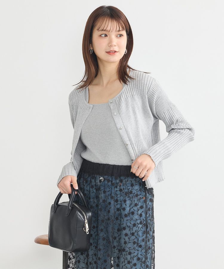 earth music&ecology「レイヤードニットタンクトップ」|キャミソール|