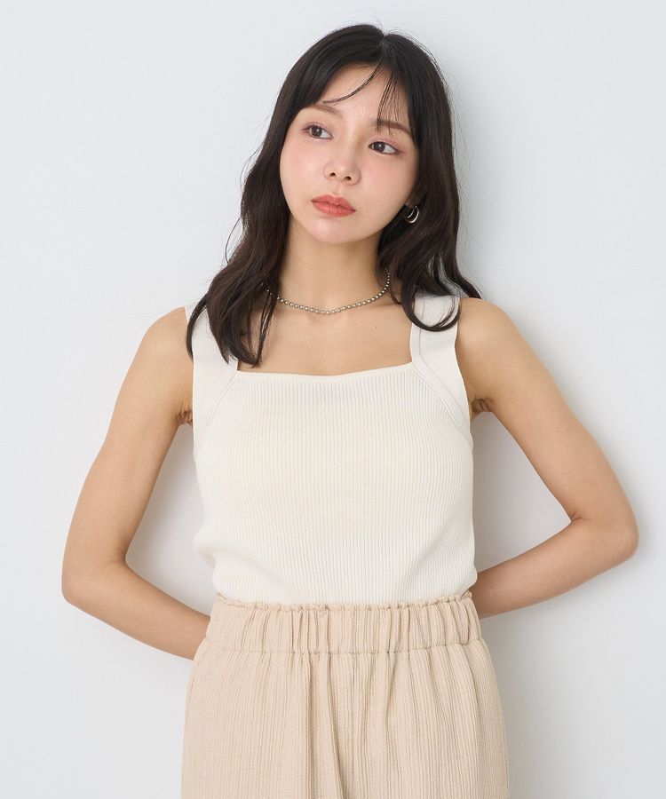earth music&ecology「レイヤードニットタンクトップ」|キャミソール|
