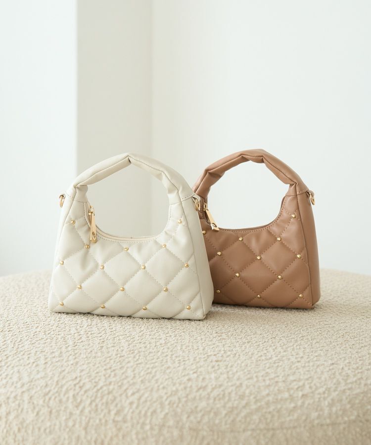 earth music&ecology「スタッズキルトバッグ」|ハンドバッグ|