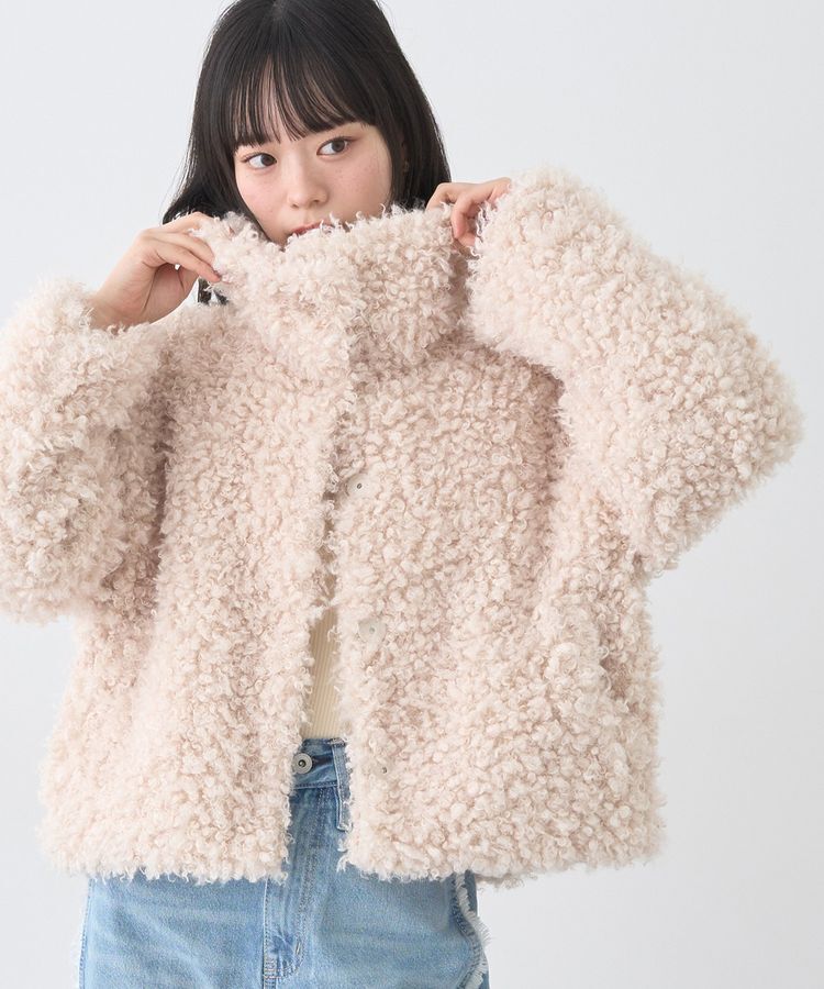 earth music&ecology「プードルファーショートブルゾン」|ブルゾン・スタジャン|