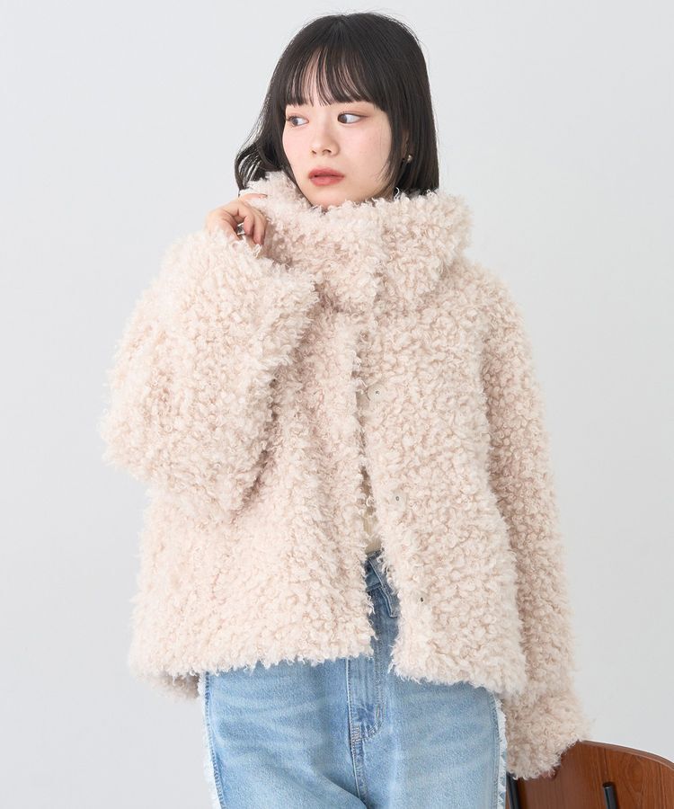 earth music&ecology「プードルファーショートブルゾン」|ブルゾン・スタジャン|