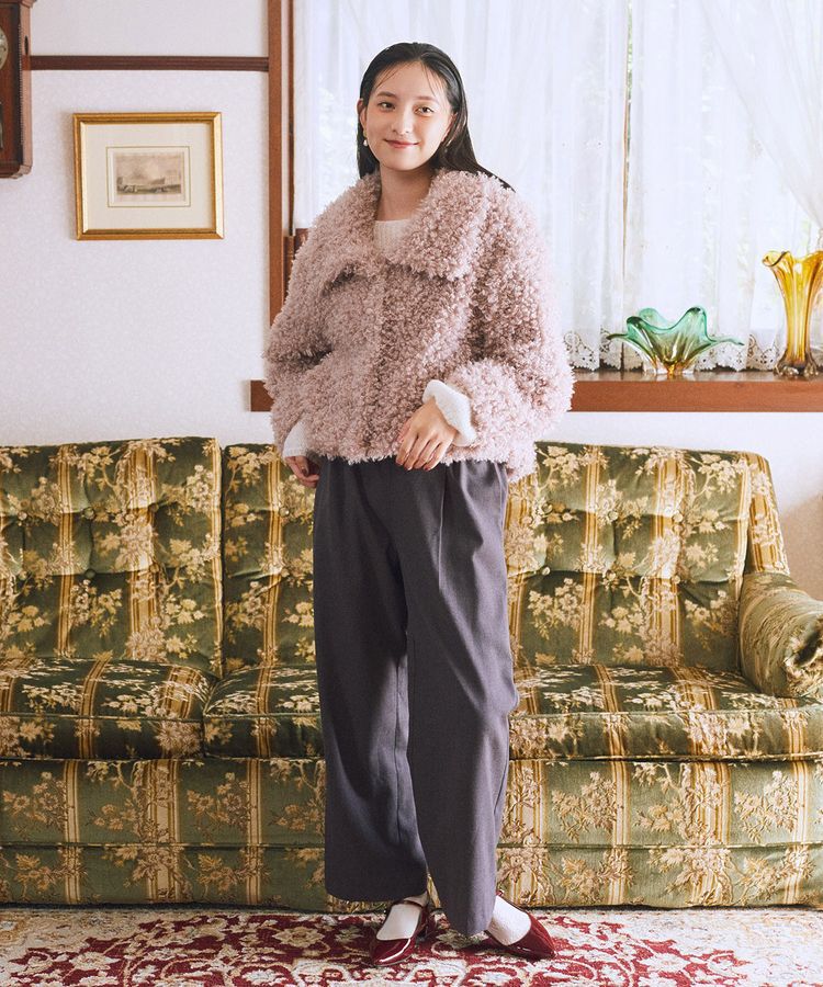 earth music&ecology「プードルファーショートブルゾン」|ブルゾン・スタジャン|