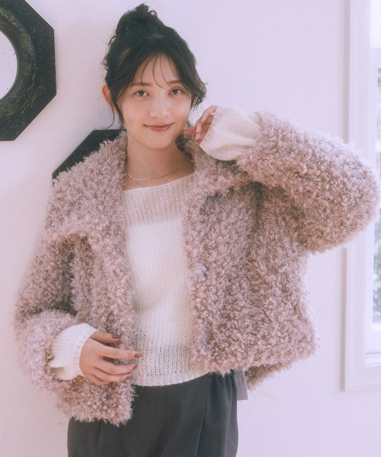 earth music&ecology「プードルファーショートブルゾン」|ブルゾン・スタジャン|