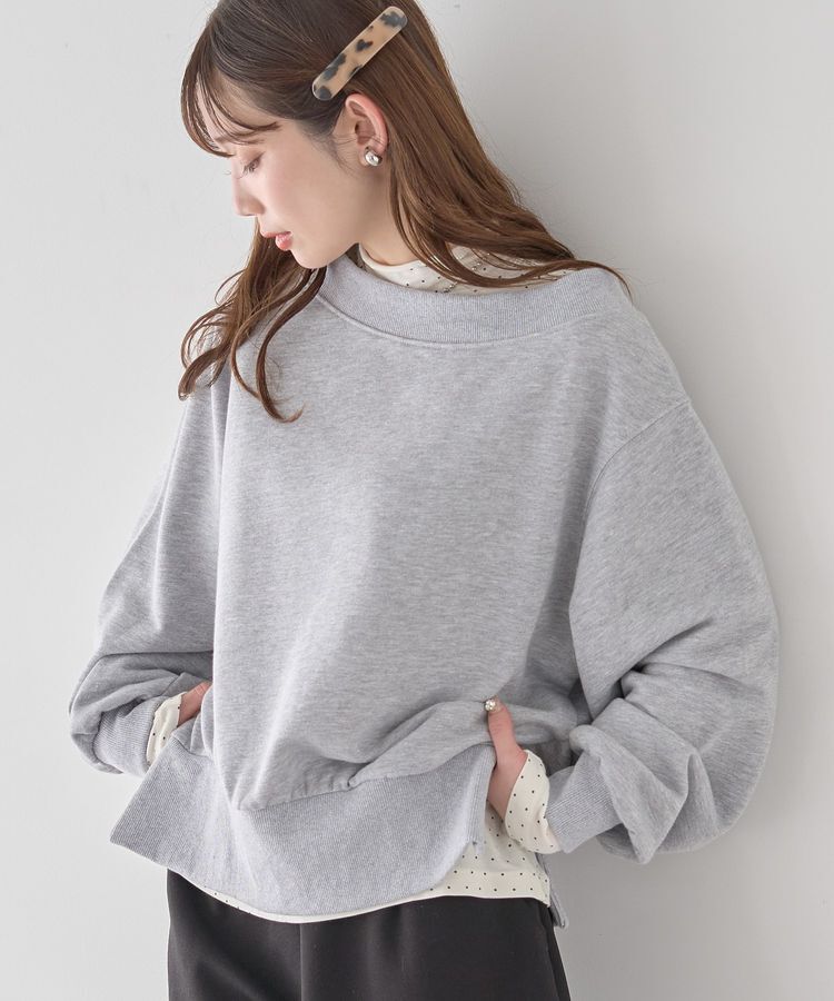 earth music&ecology「裾スリット裏毛プルオーバー」|スウェット・ジャージ|Gray Mixture