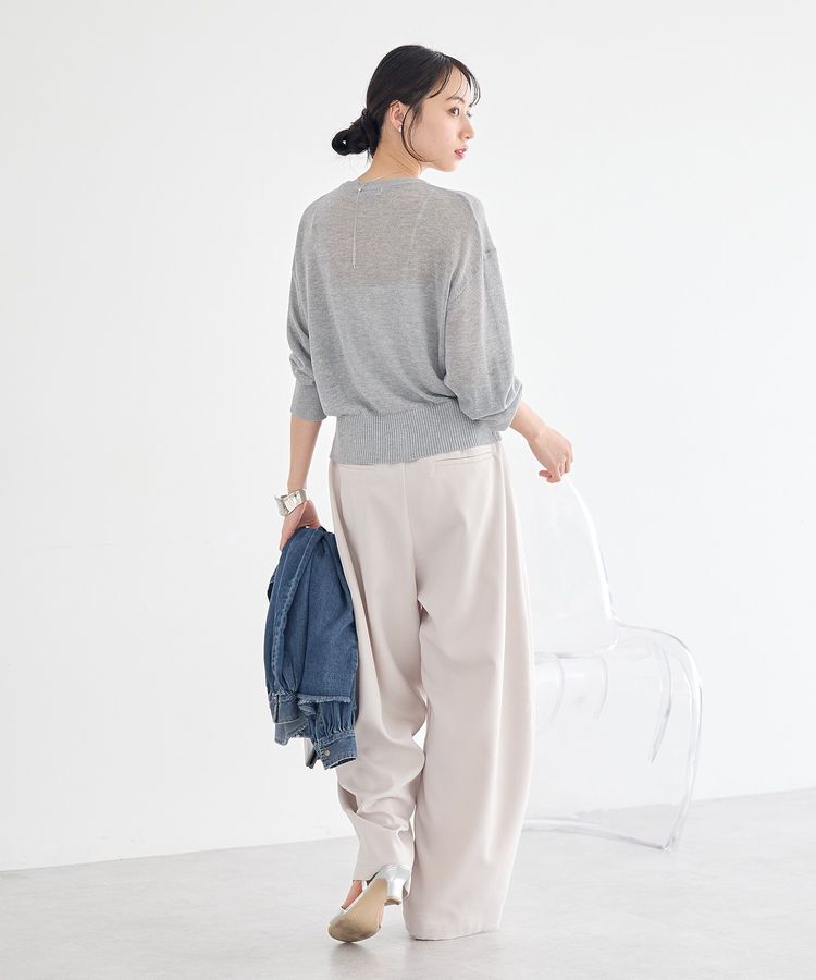 earth music&ecology「【接触冷感】ボタンアソートクルーネックカーディガン」|カーディガン|