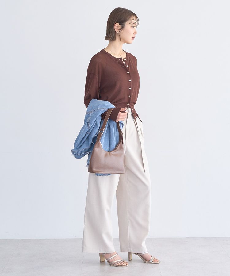 earth music&ecology「【接触冷感】ボタンアソートクルーネックカーディガン」|カーディガン|