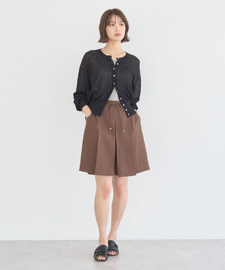 earth music&ecology「【接触冷感】ボタンアソートクルーネックカーディガン」|カーディガン|