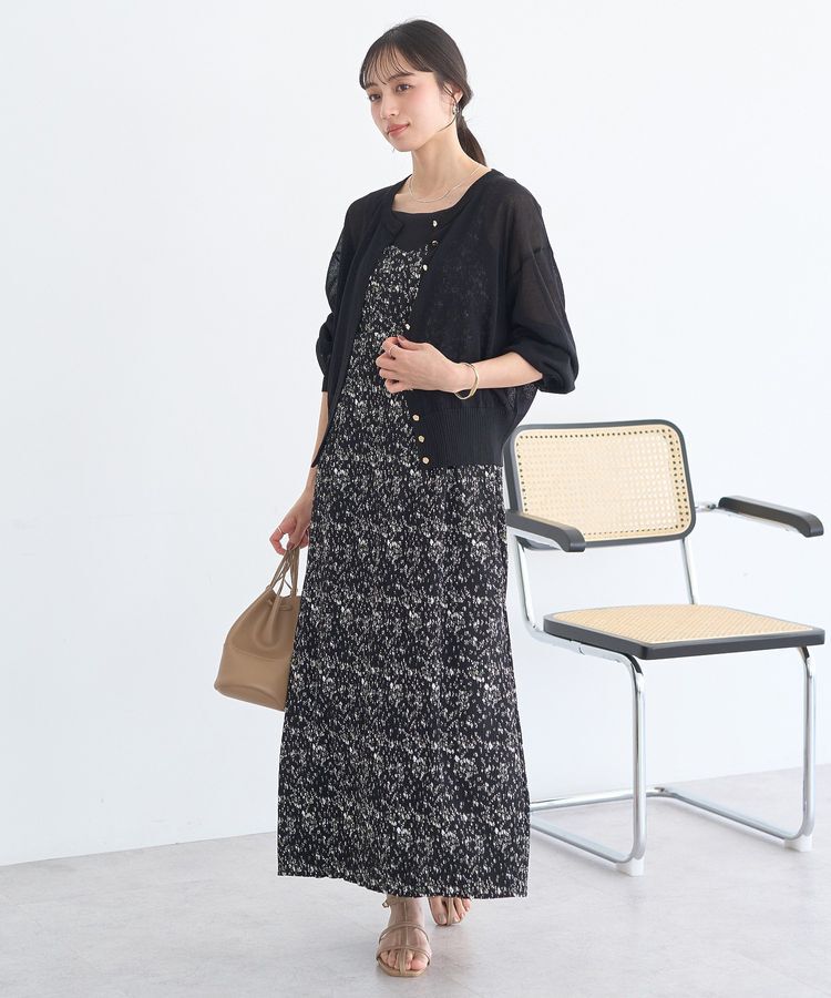 earth music&ecology「【接触冷感】ボタンアソートクルーネックカーディガン」|カーディガン|