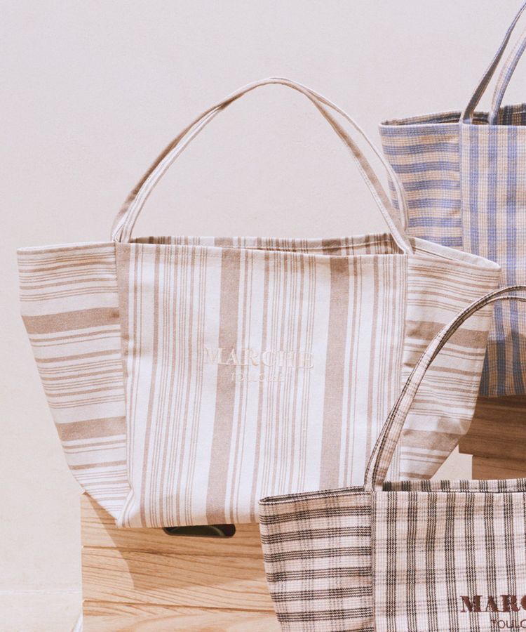 earth music&ecology「マルシェトートバック」|ショルダー・メッセンジャー|Beige