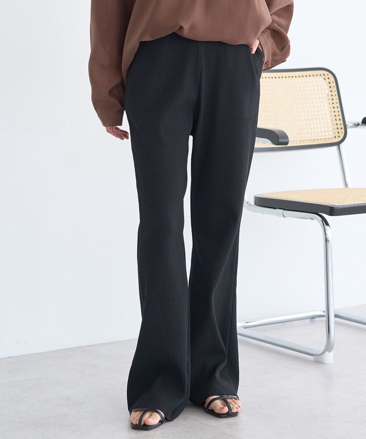 earth music&ecology「セルフカットリブフレアパンツ」|その他|