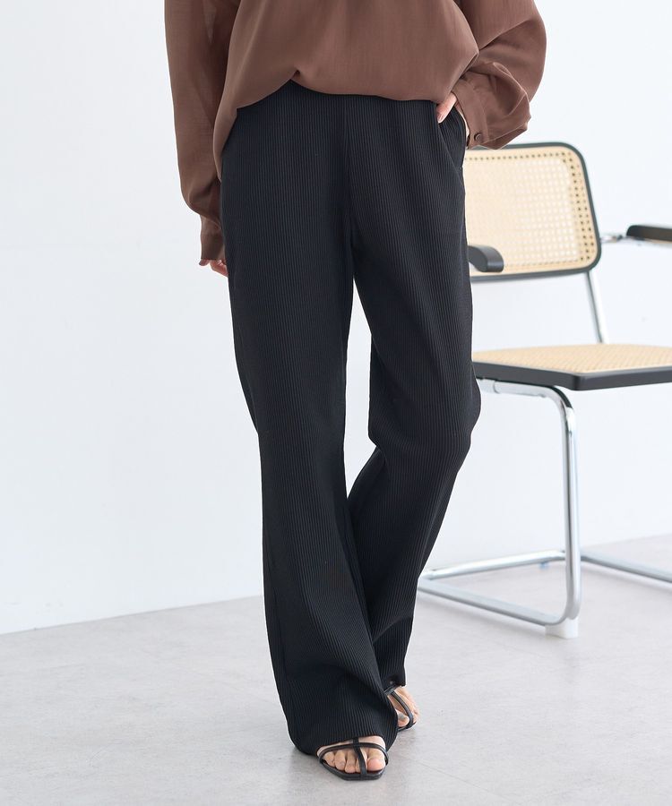 earth music&ecology「セルフカットリブフレアパンツ」|その他|