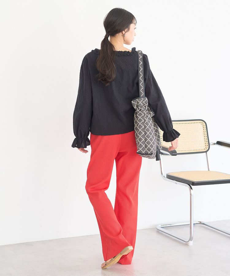 earth music&ecology「セルフカットリブフレアパンツ」|その他|