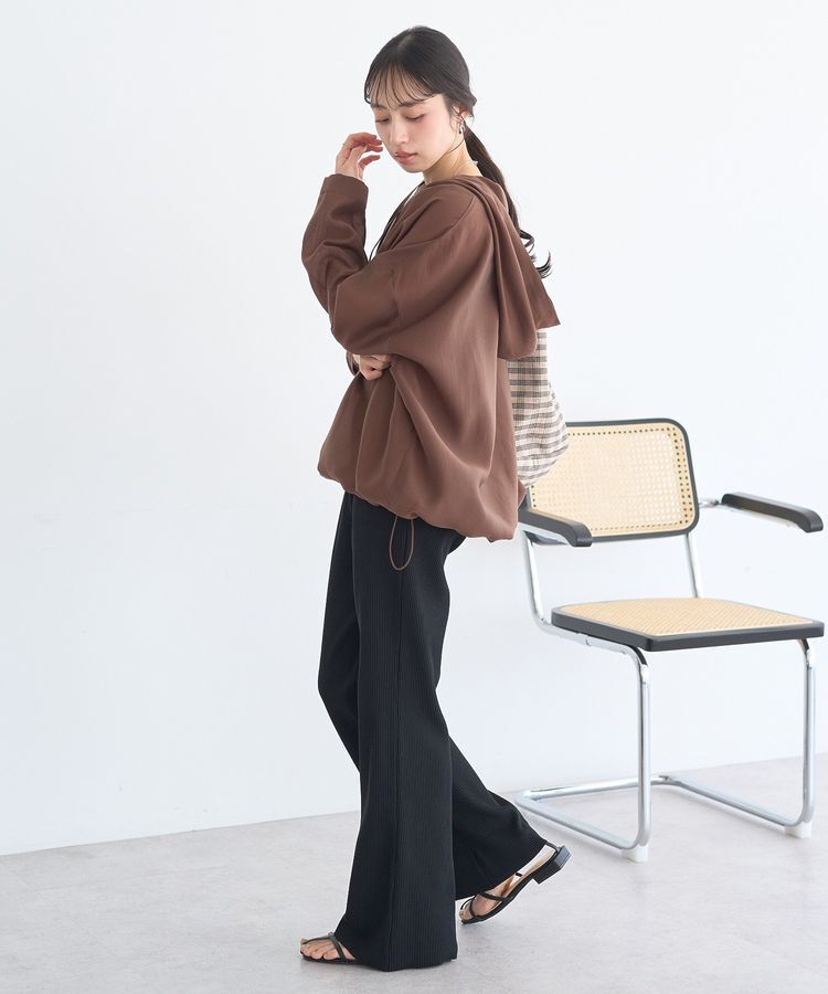 earth music&ecology「セルフカットリブフレアパンツ」|その他|