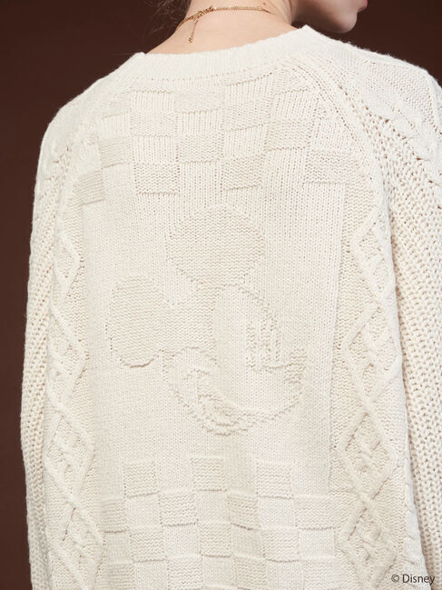  「ケーブルニットプルオーバー/Mickey」|ニット・セーター|