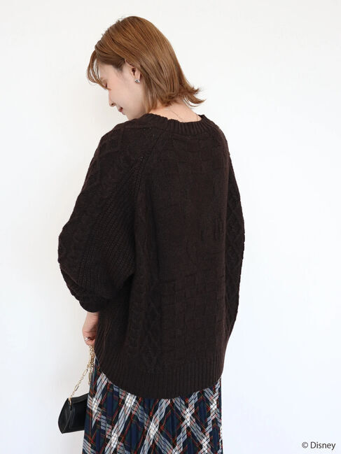  「ケーブルニットプルオーバー/Mickey」|ニット・セーター|