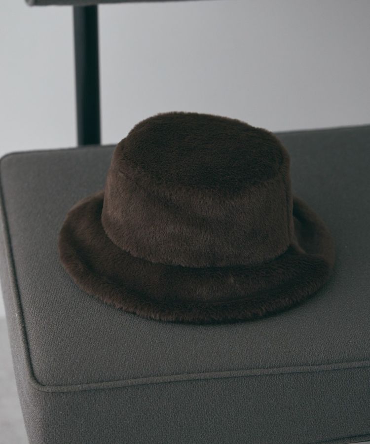 AMERICAN HOLIC「フェイクファーバケットハット」|その他|Brown