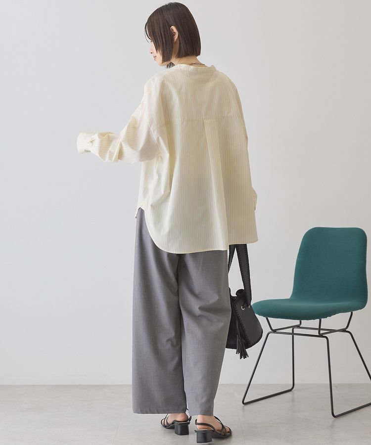 AMERICAN HOLIC「【イージーケア】ストライプVネックシャツ」|シャツ・ブラウス|