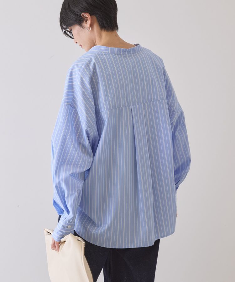 AMERICAN HOLIC「【イージーケア】ストライプVネックシャツ」|シャツ・ブラウス|