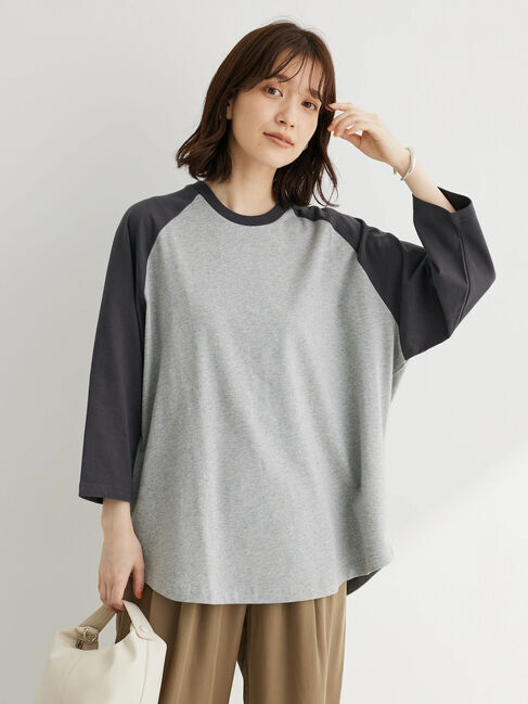 Green Parks「・Double　Flags　ラグラン7分袖Tシャツ」|Tシャツ・カットソー|