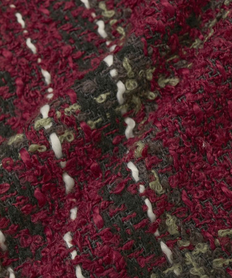 Green Parks「・SUGAR SPOON チェックフリンジスカート」|タイト|