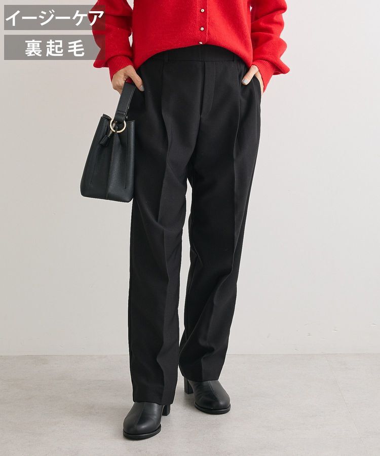 Green Parks「あったか裏起毛きれいシルエットパンツ」|その他|Black