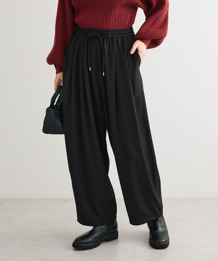 Green Parks「ウエストタックイージーパンツ」|その他|Black