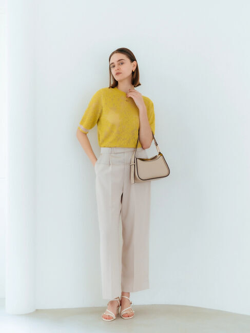 YECCA VECCA「サテン切替ストレートパンツ」|その他|