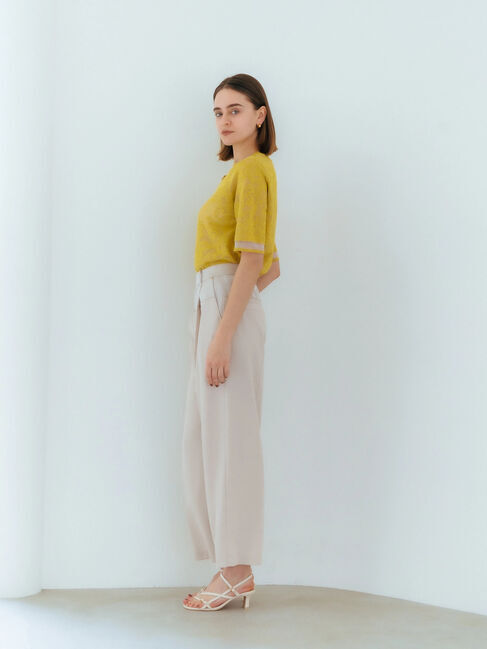 YECCA VECCA「サテン切替ストレートパンツ」|その他|